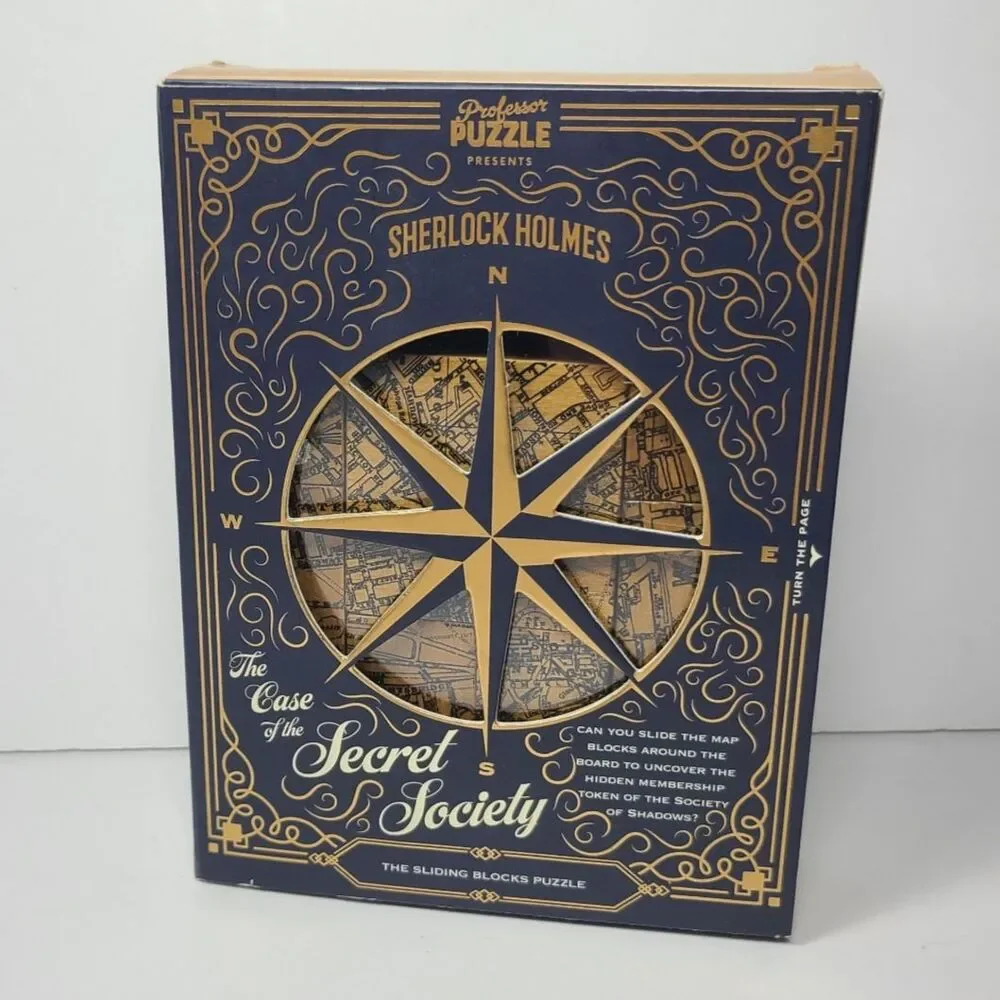 Sherlock Holmes Case of the Secret Society Brain Teasing Sliding Blocks Puzzle
